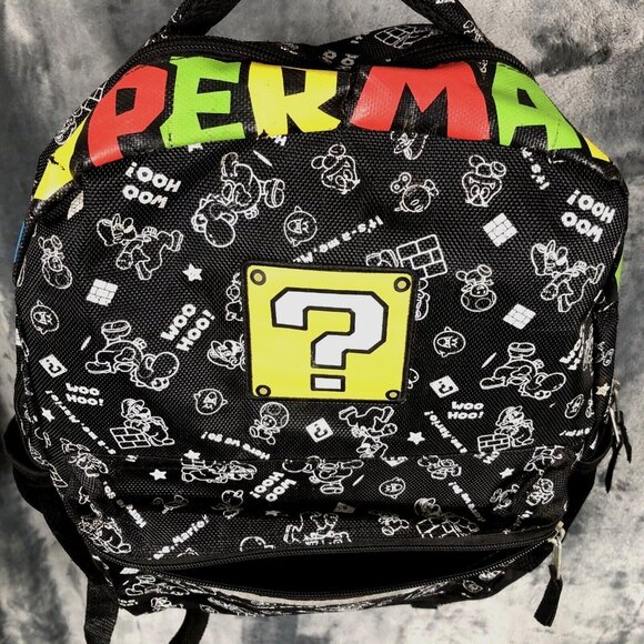 Super Mario Kids Backpack With Adjustable Straps & Front Pocket - Picture 2 of 9